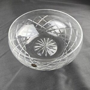 Romanian Handcrafted Lead Crystal Bowl • 24%‎ PbO • 4″ H × 8″ D • Pristine
